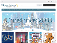 Tablet Screenshot of pipedreamchristmascards.co.uk